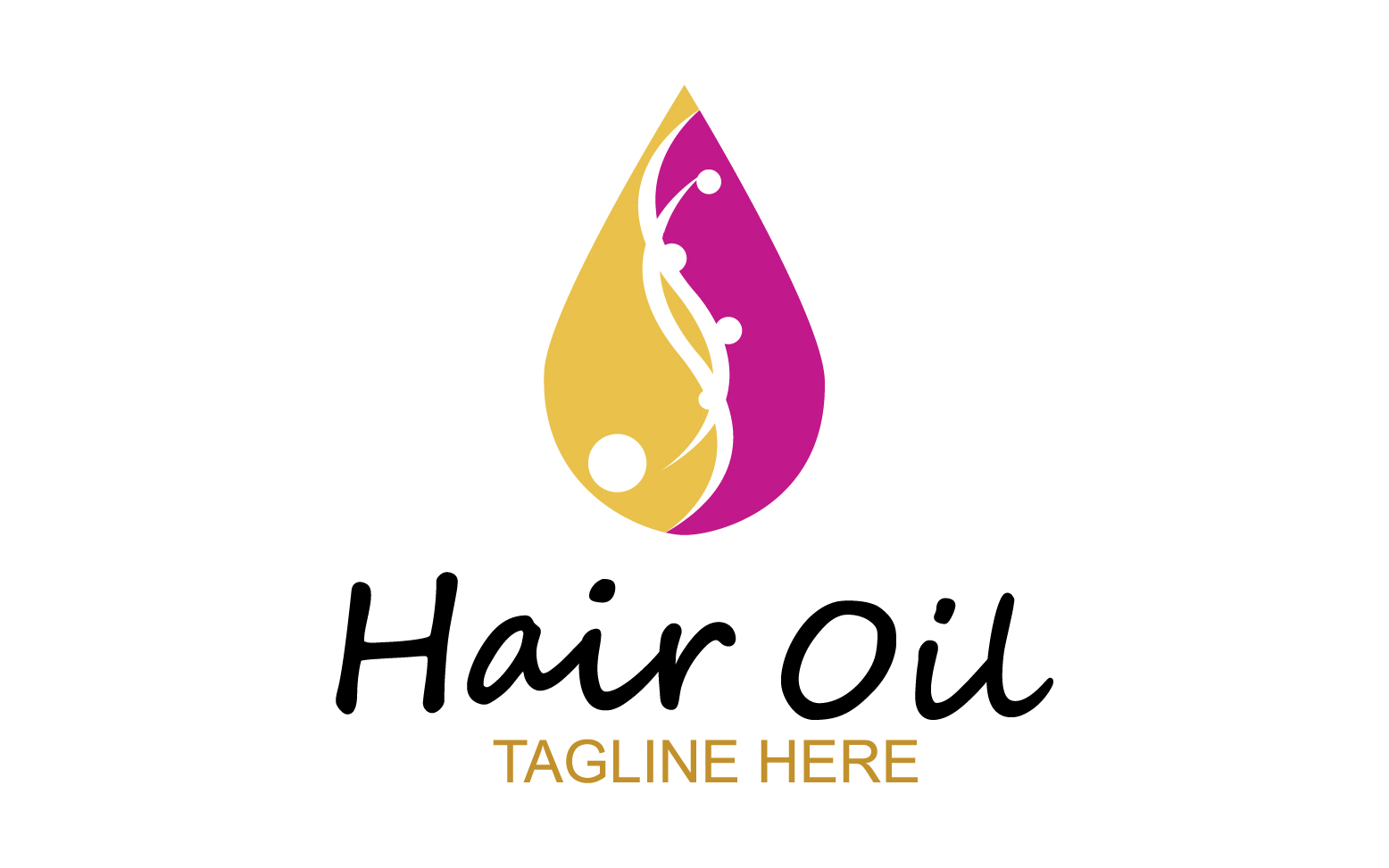 Hair oil health logo vector template v23