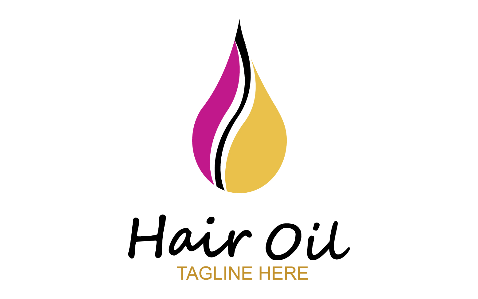Hair oil health logo vector template v27