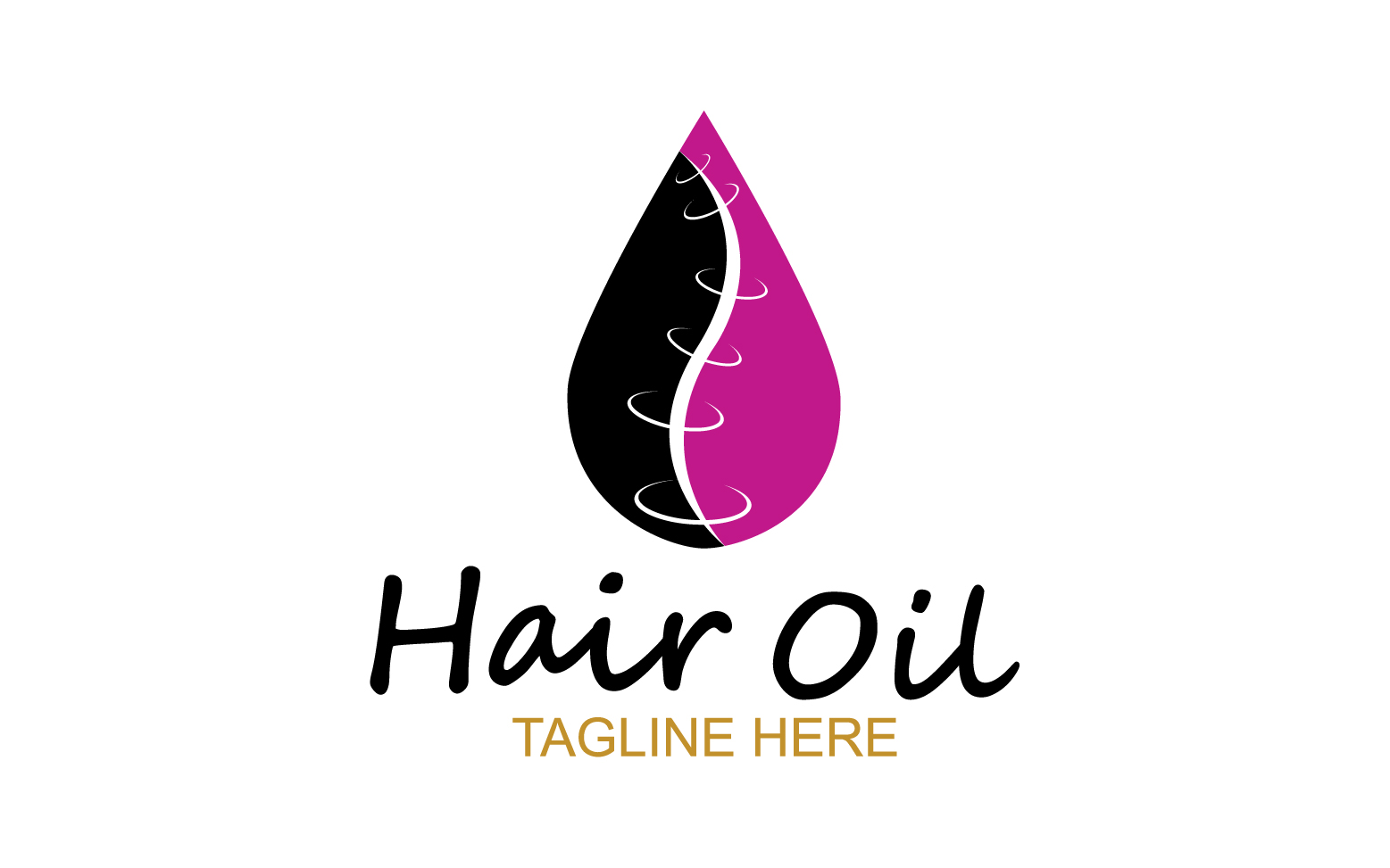 Hair oil health logo vector template v29