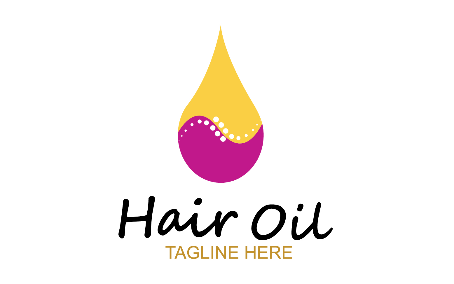 Hair oil health logo vector template v28