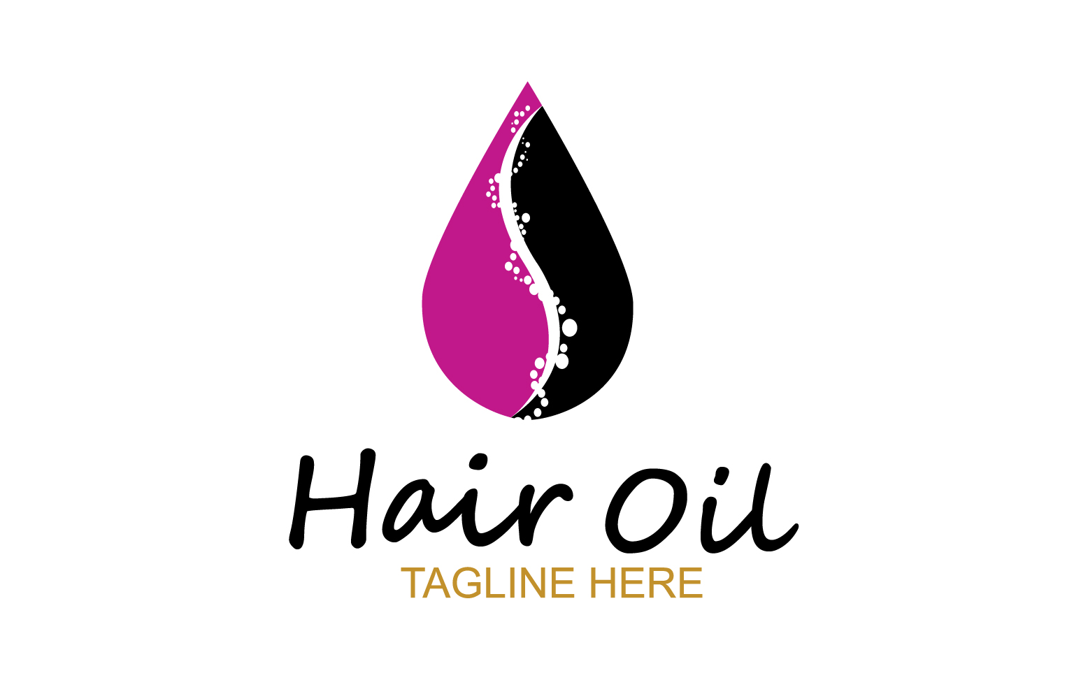 Hair oil health logo vector template v30