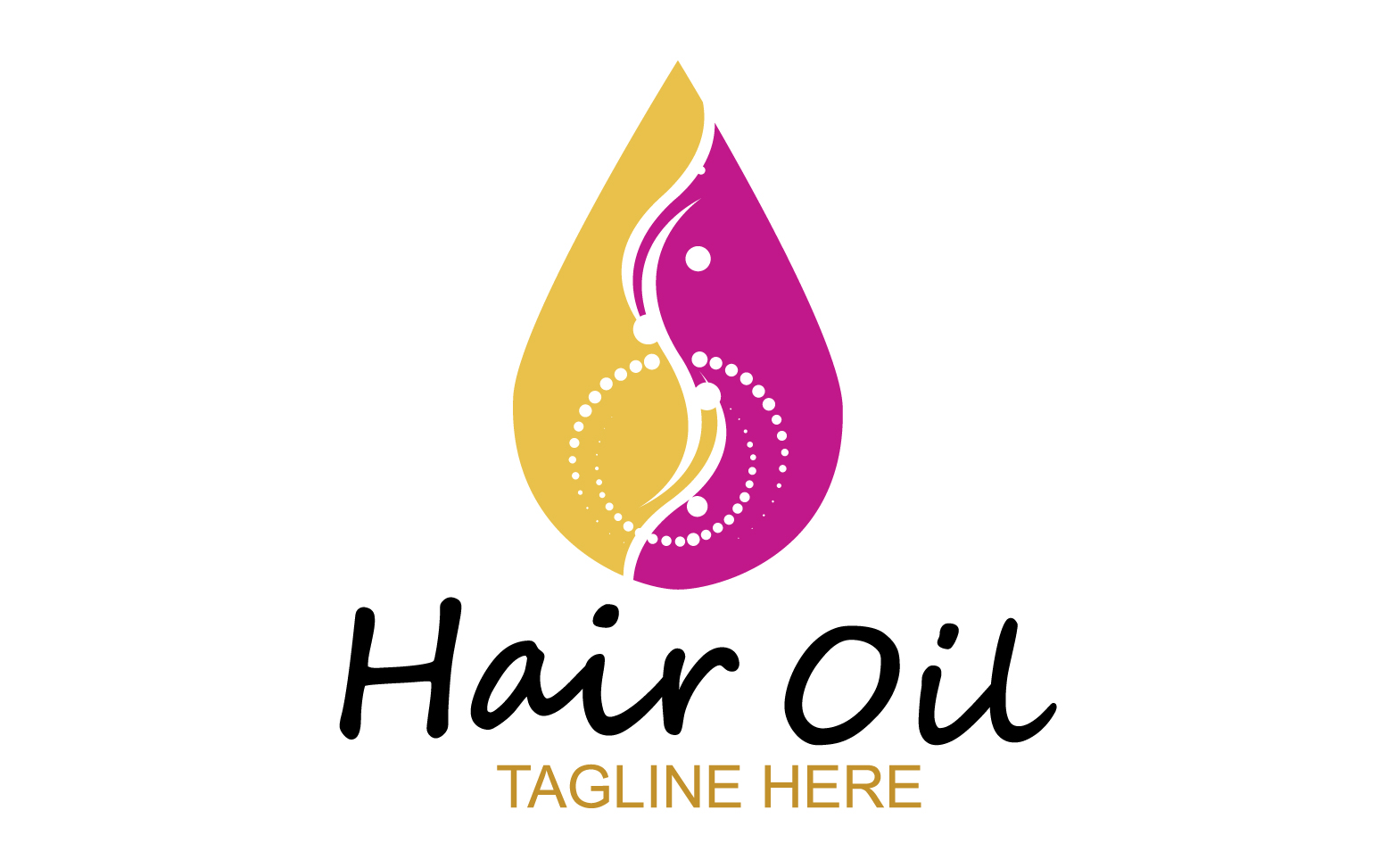 Hair oil health logo vector template v36