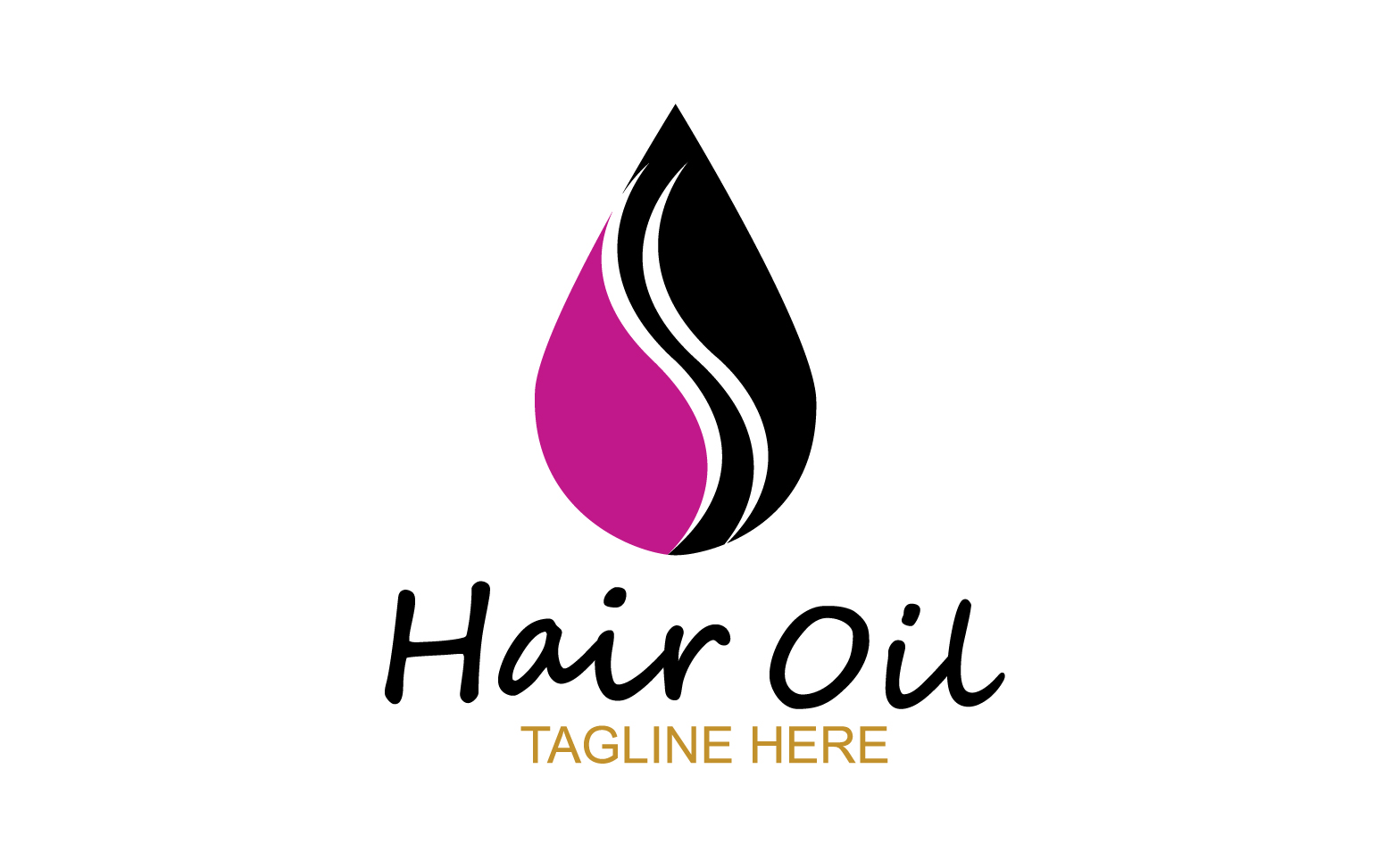 Hair oil health logo vector template v32