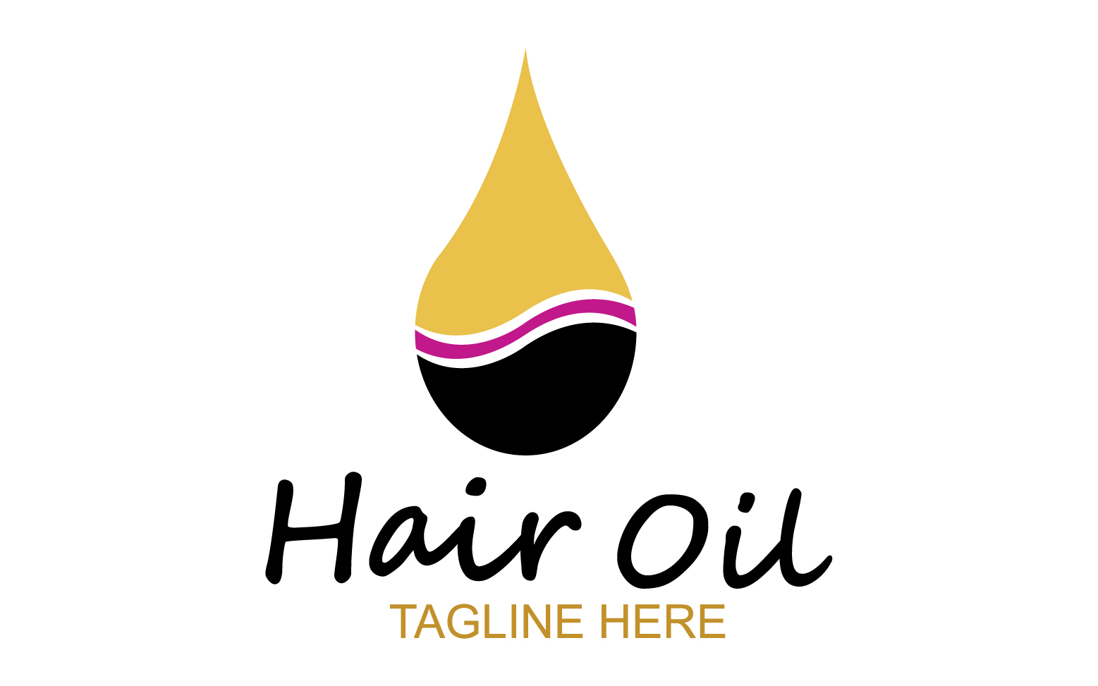 Hair oil health logo vector template v34