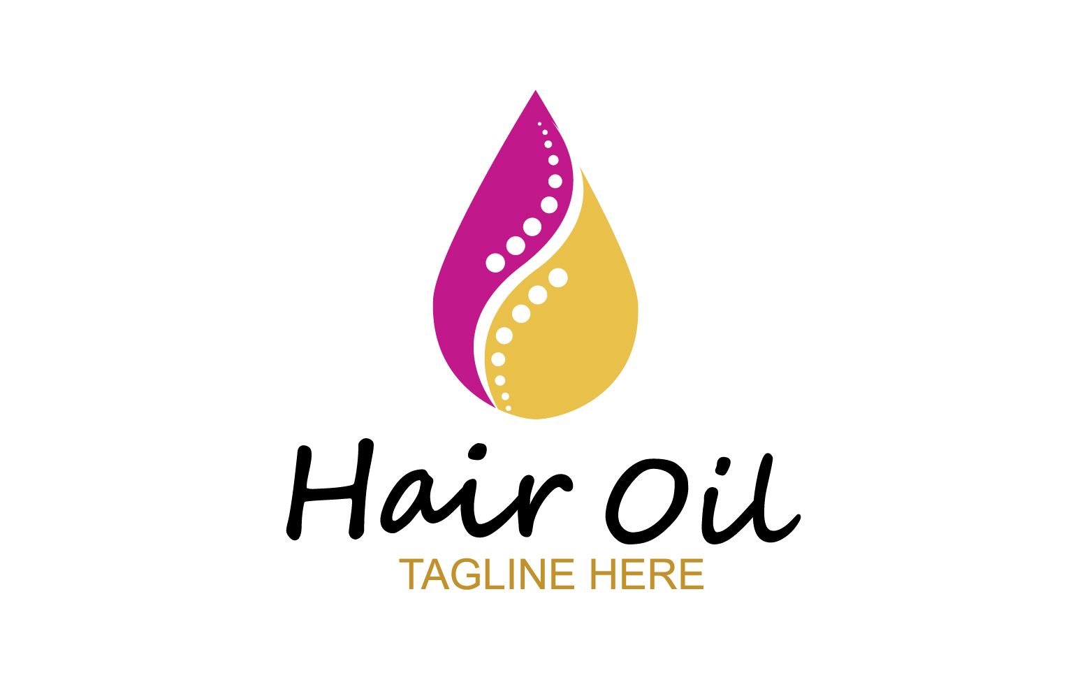Hair oil health logo vector template v31