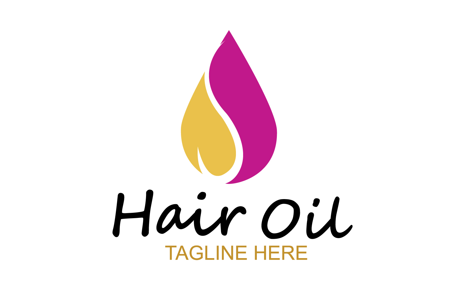 Hair oil health logo vector template v35