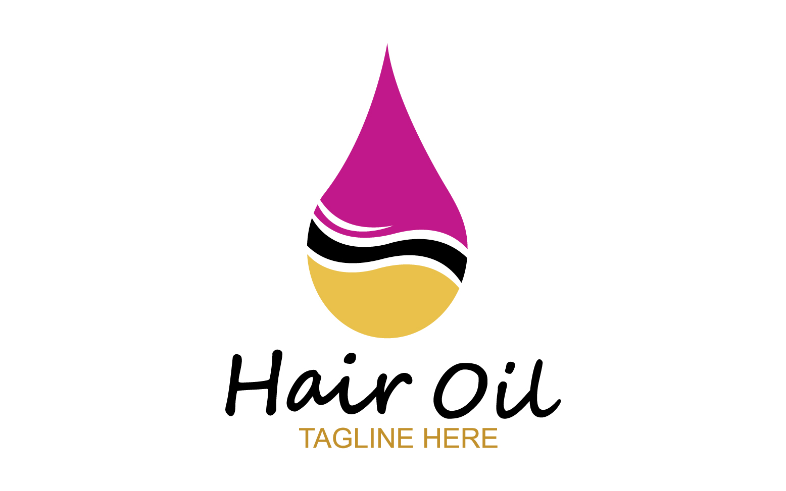 Hair oil health logo vector template v33