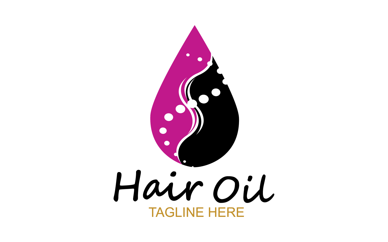 Hair oil health logo vector template v37