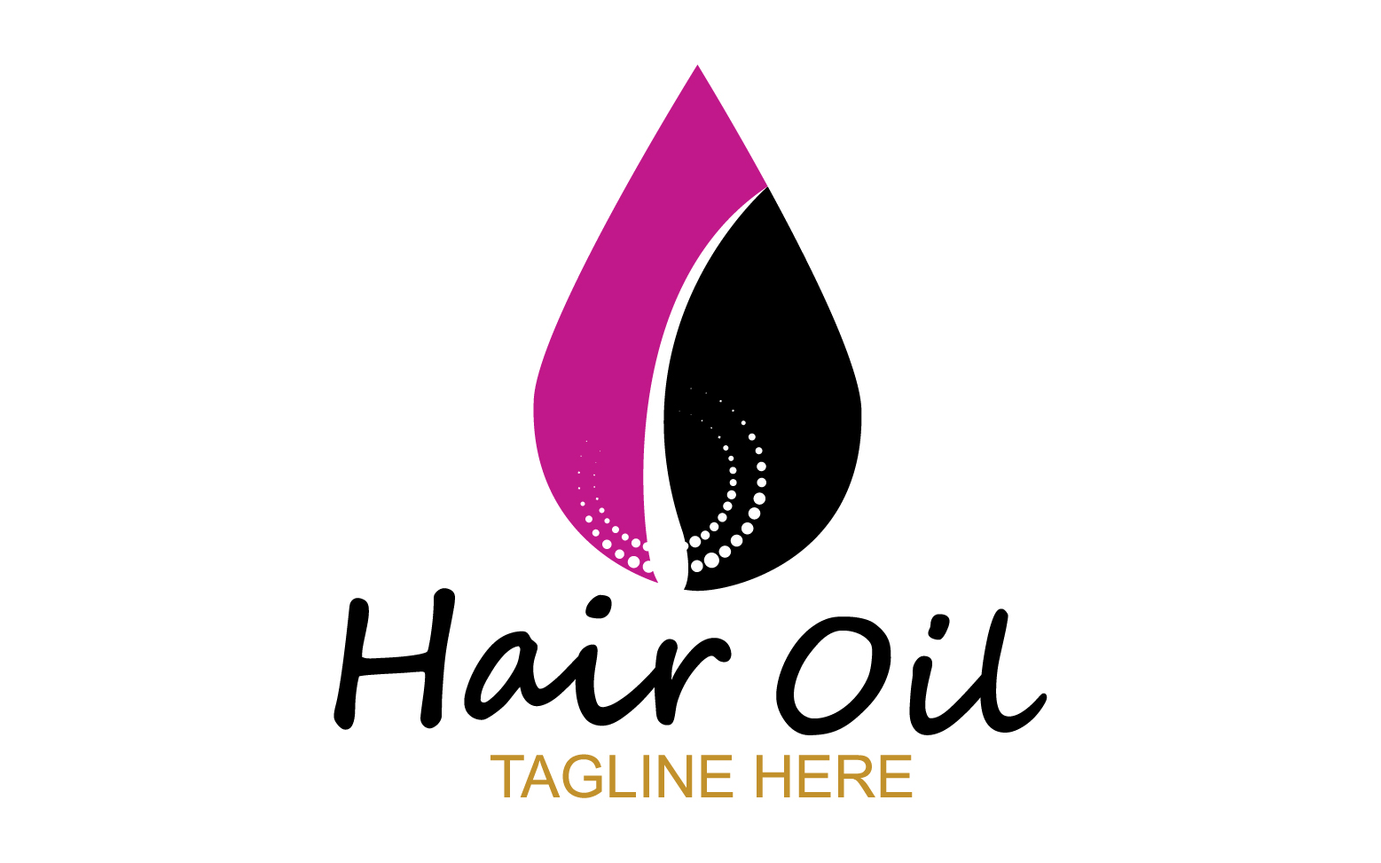 Hair oil health logo vector template v42