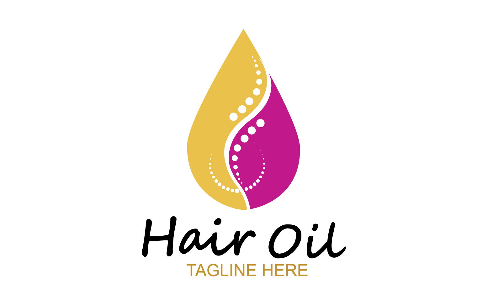 Hair oil health logo vector template v38