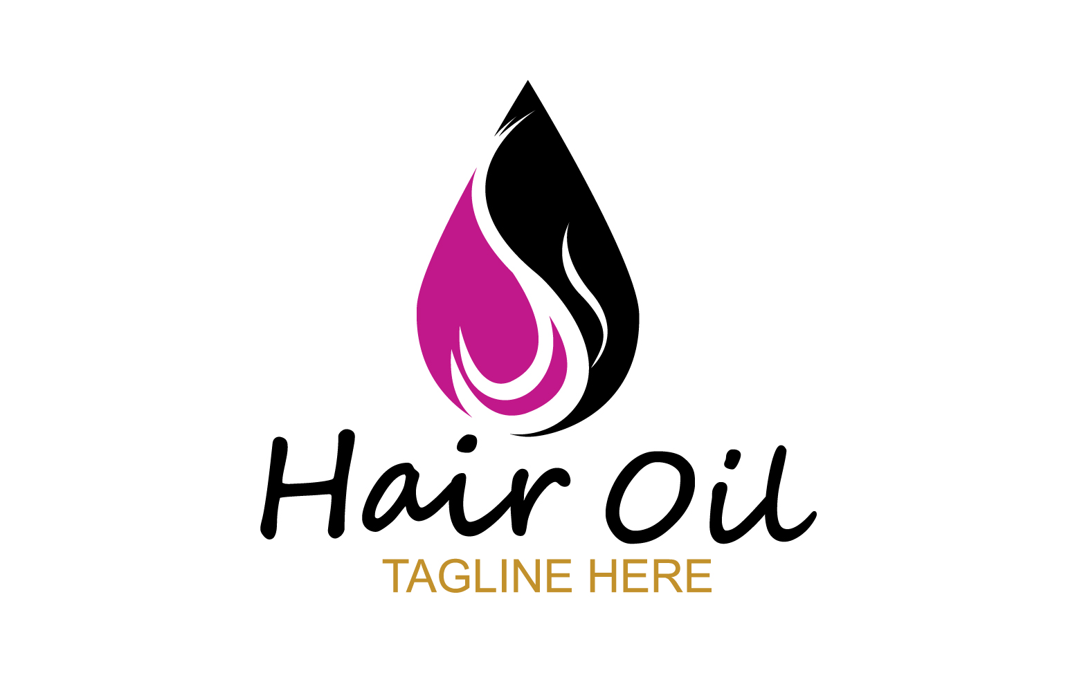 Hair oil health logo vector template v47