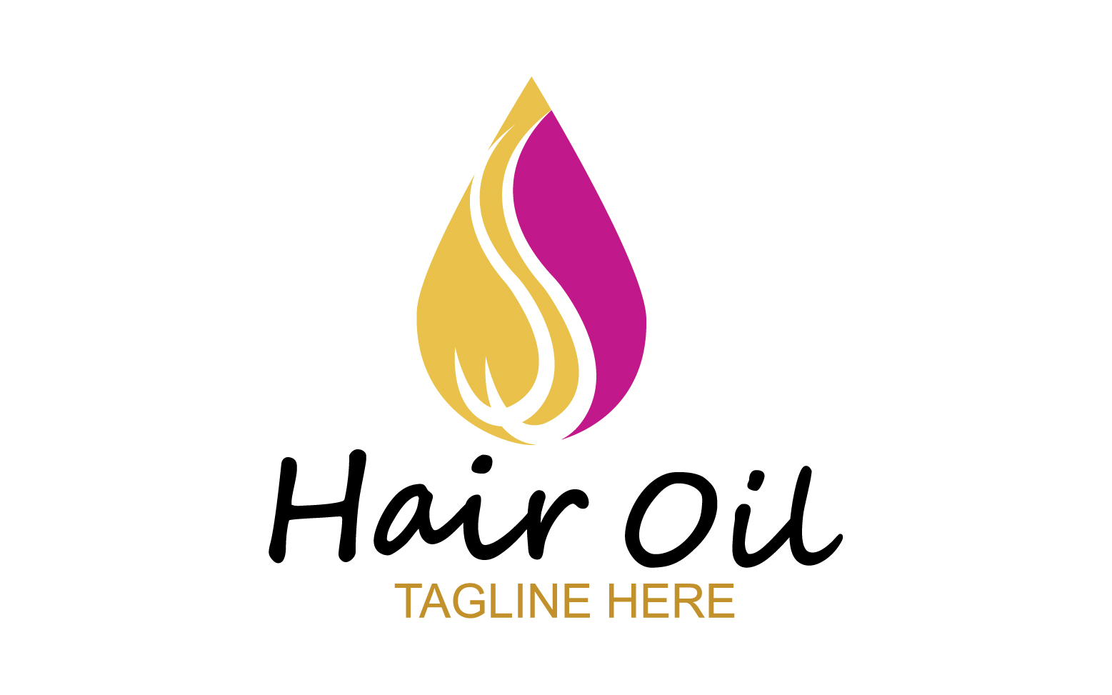 Hair oil health logo vector template v48
