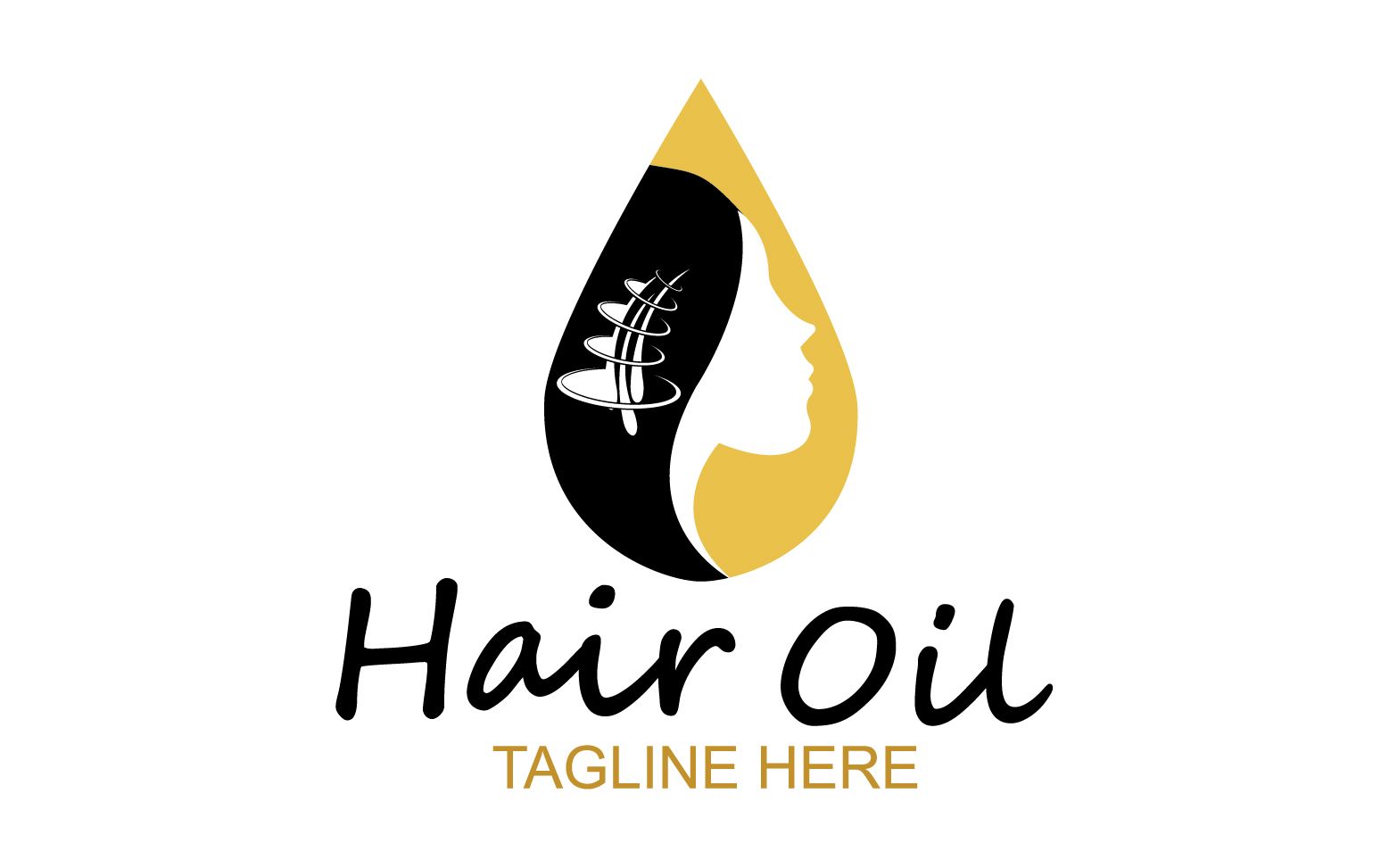 Hair oil health logo vector template v45