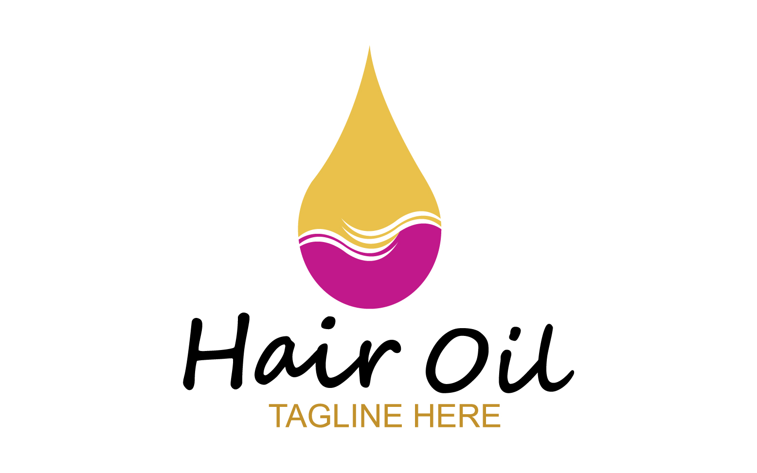 Hair oil health logo vector template v41