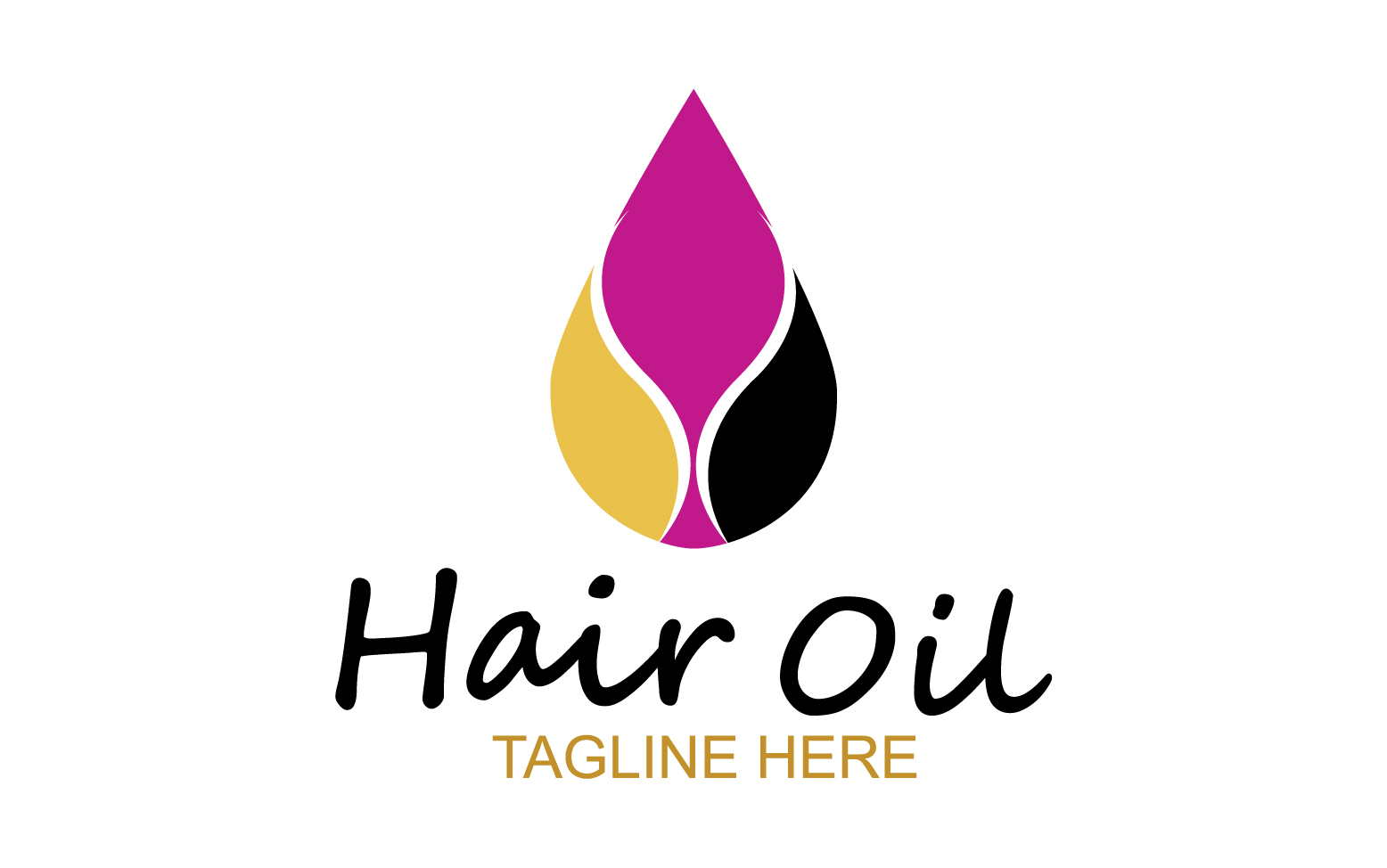 Hair oil health logo vector template v49