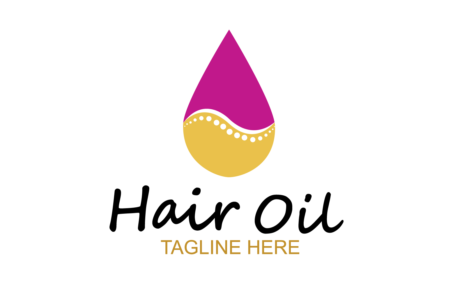 Hair oil health logo vector template v55