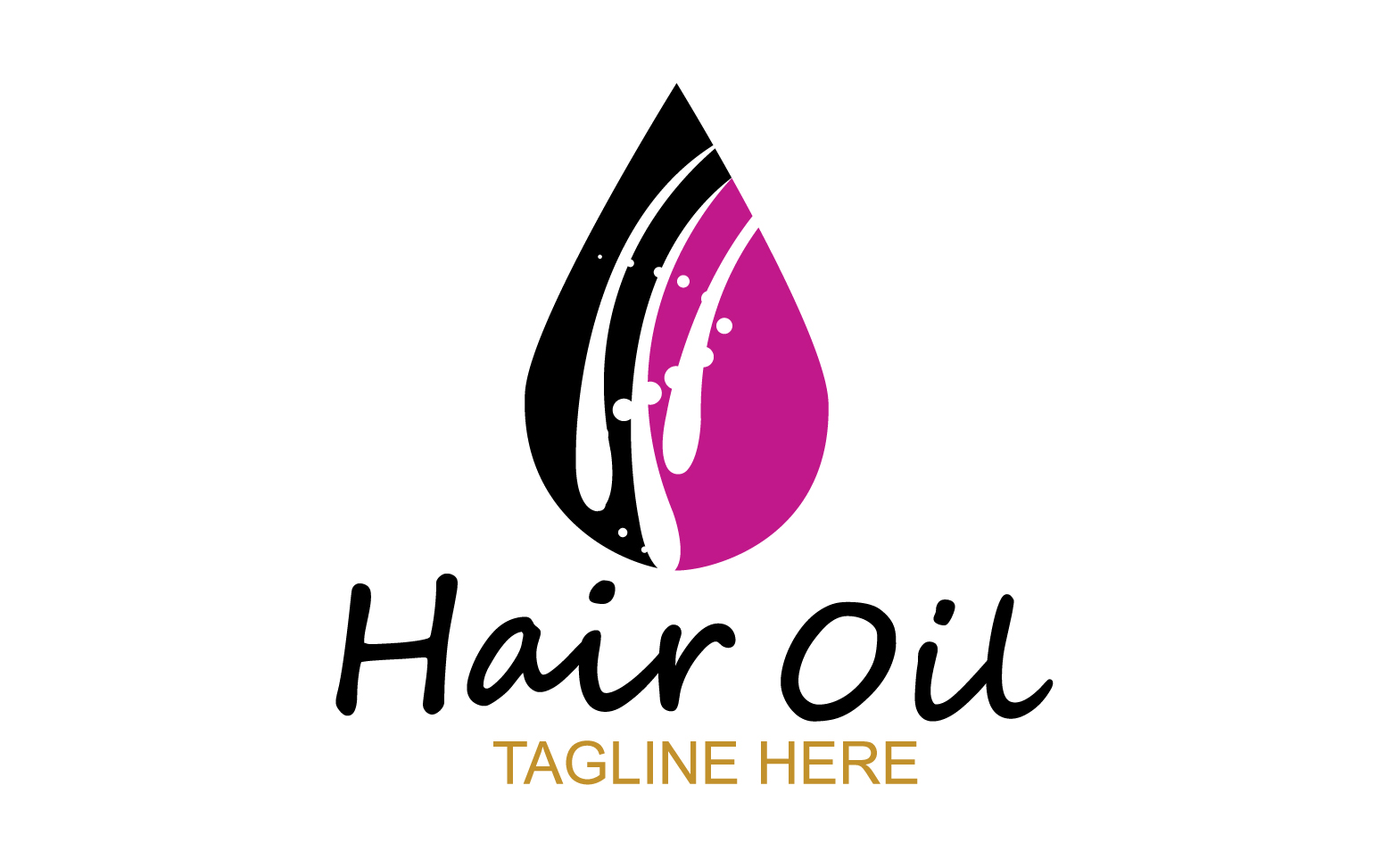 Hair oil health logo vector template v58