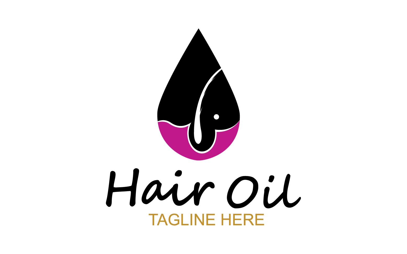 Hair oil health logo vector template v56