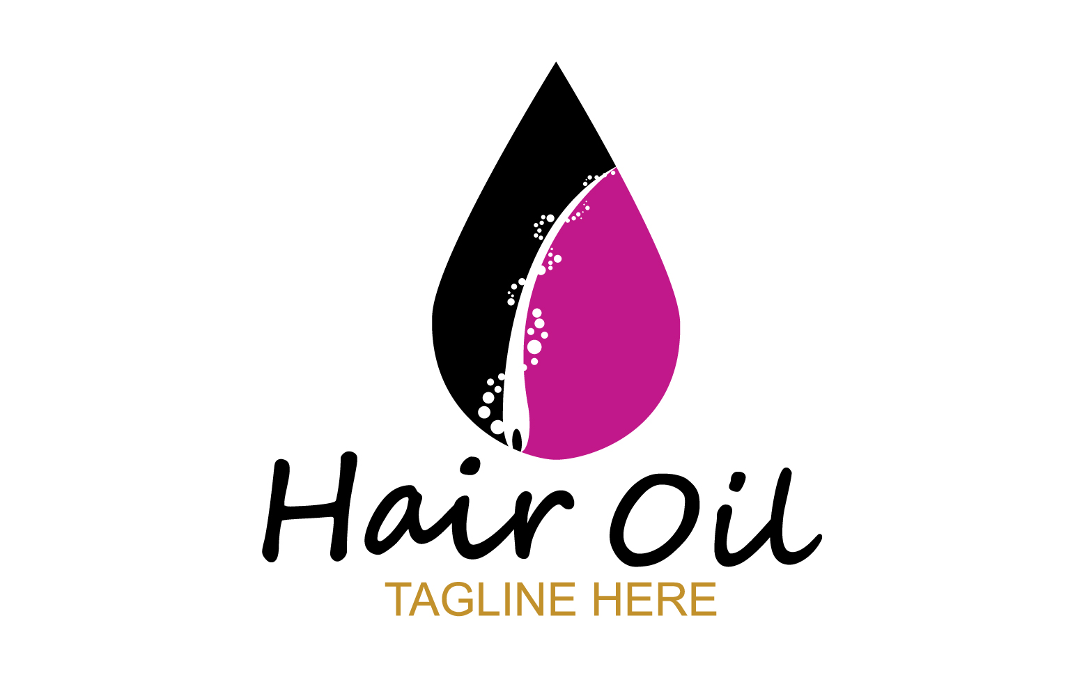 Hair oil health logo vector template v57