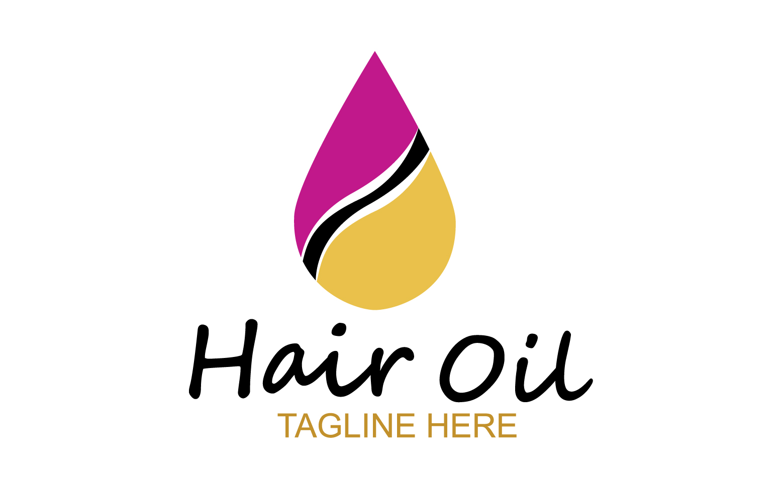 Hair oil health logo vector template v54