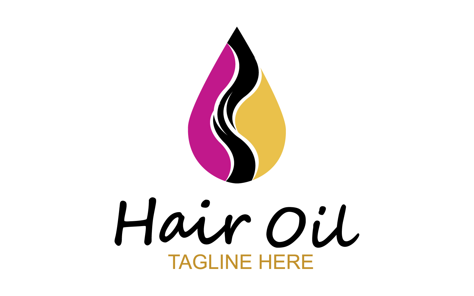 Hair oil health logo vector template v53