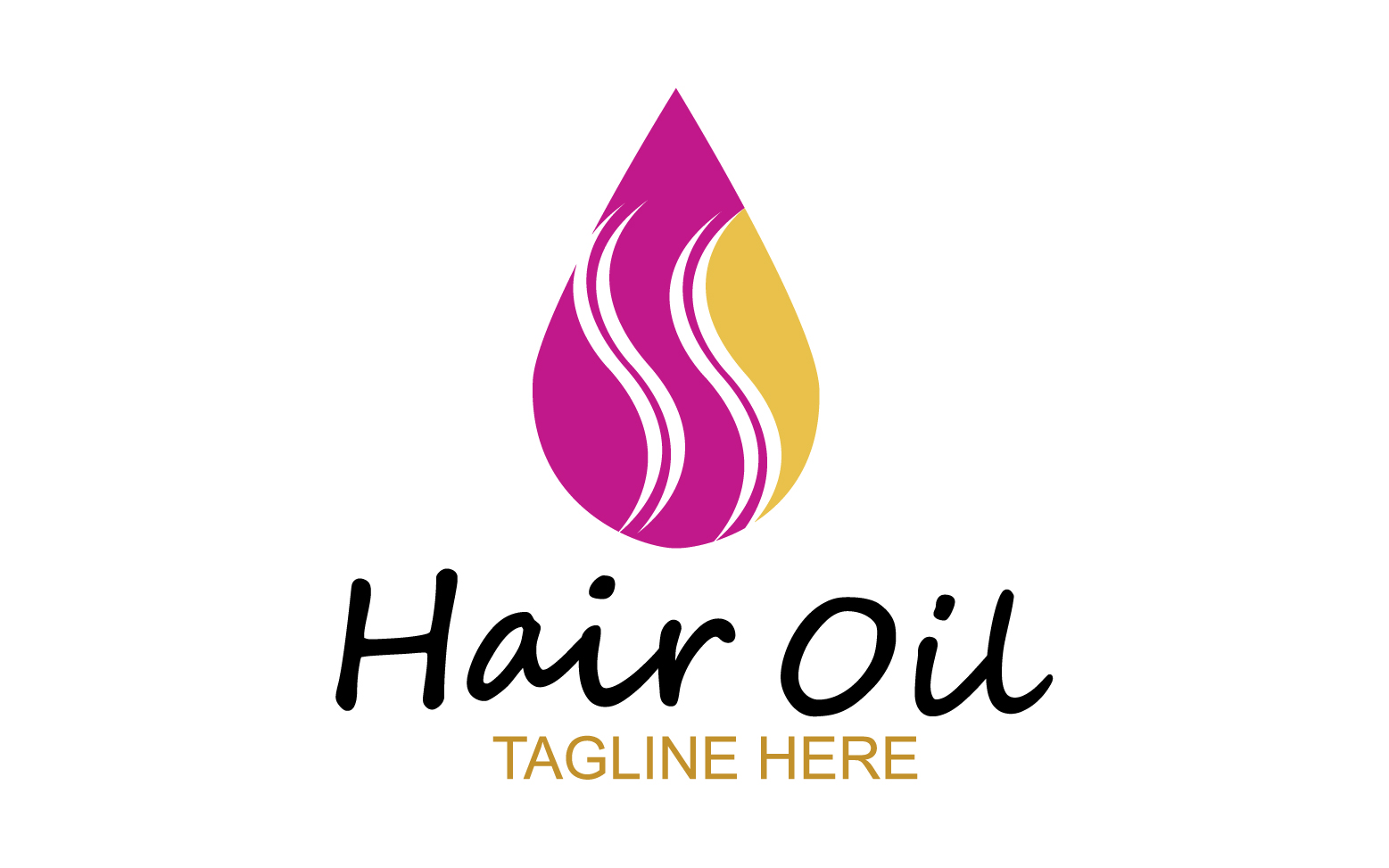 Hair oil health logo vector template v61