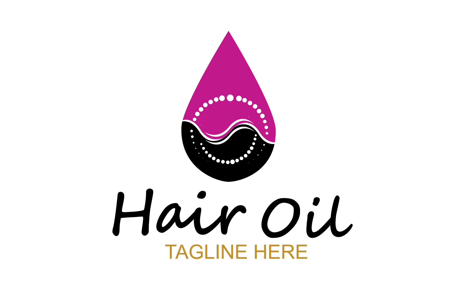 Hair oil health logo vector template v63