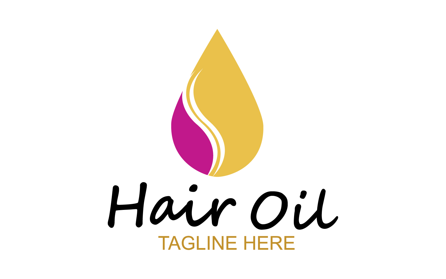Hair oil health logo vector template v62