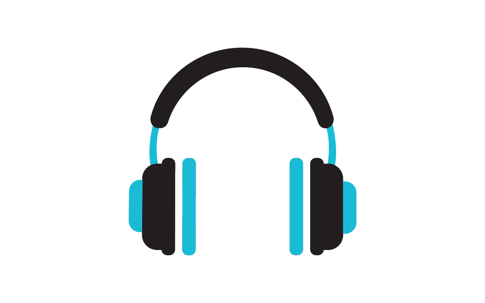 Headphone music podcast logo vector v1
