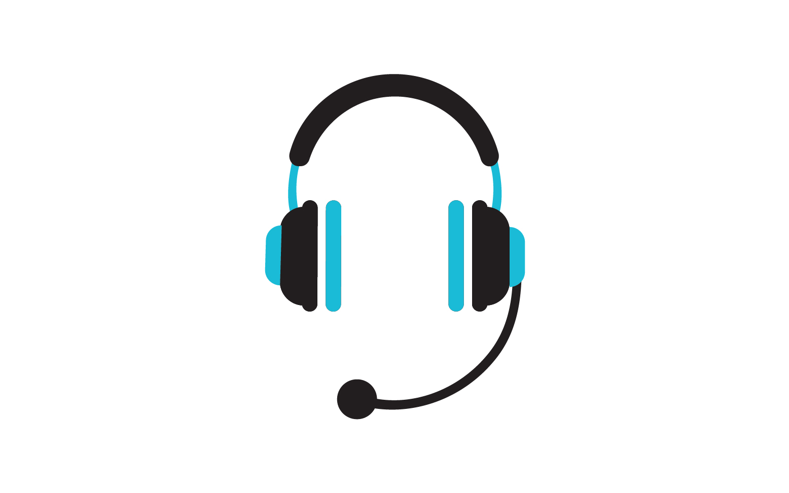 Headphone music podcast logo vector v9