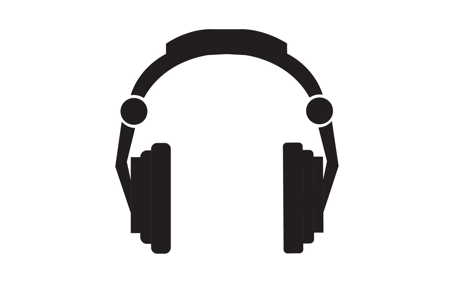 Headphone music podcast logo vector v8