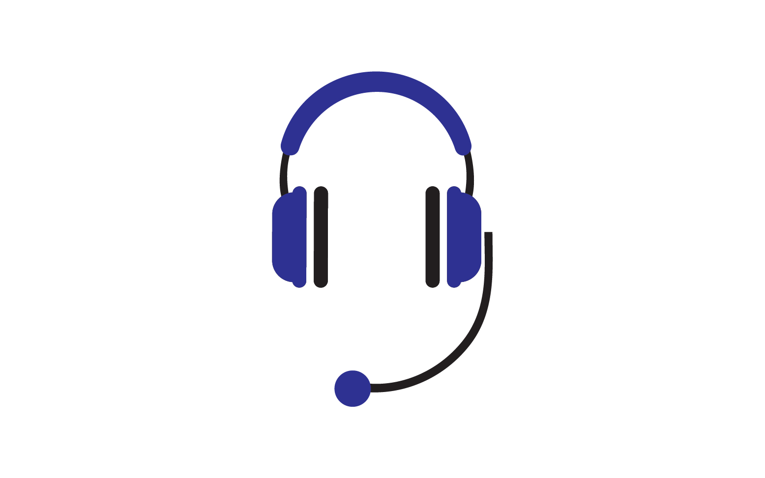 Headphone music podcast logo vector v14