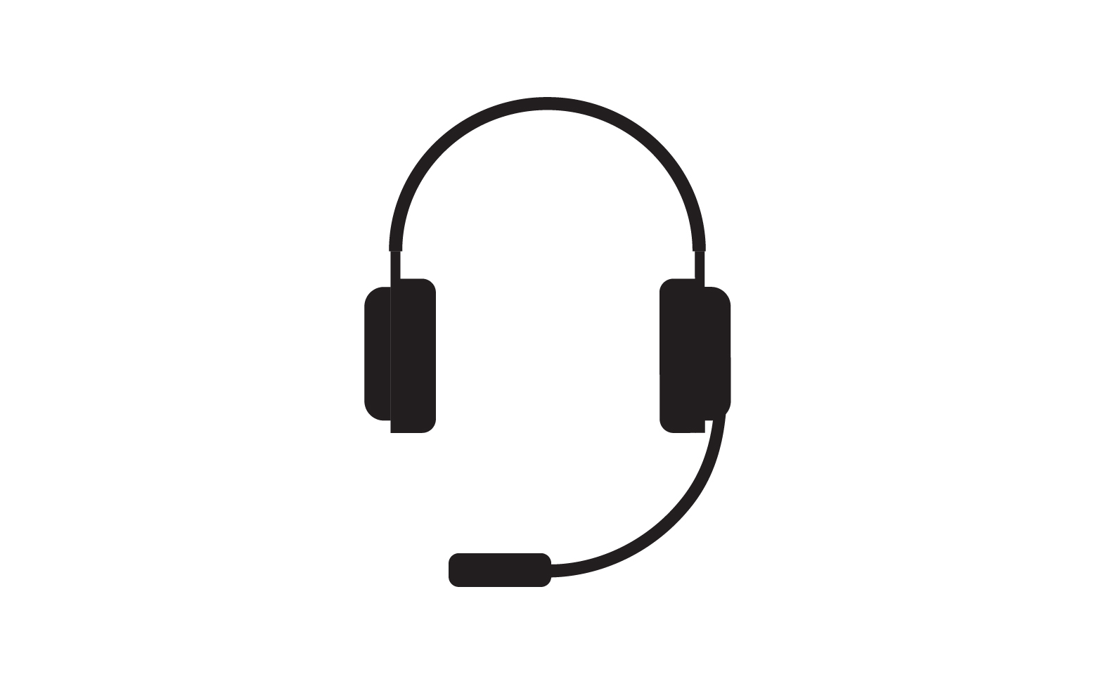 Headphone music podcast logo vector v17