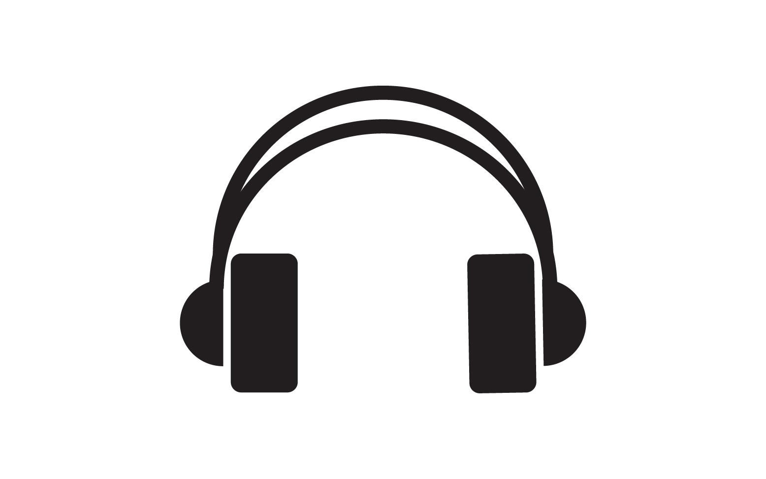 Headphone music podcast logo vector v23