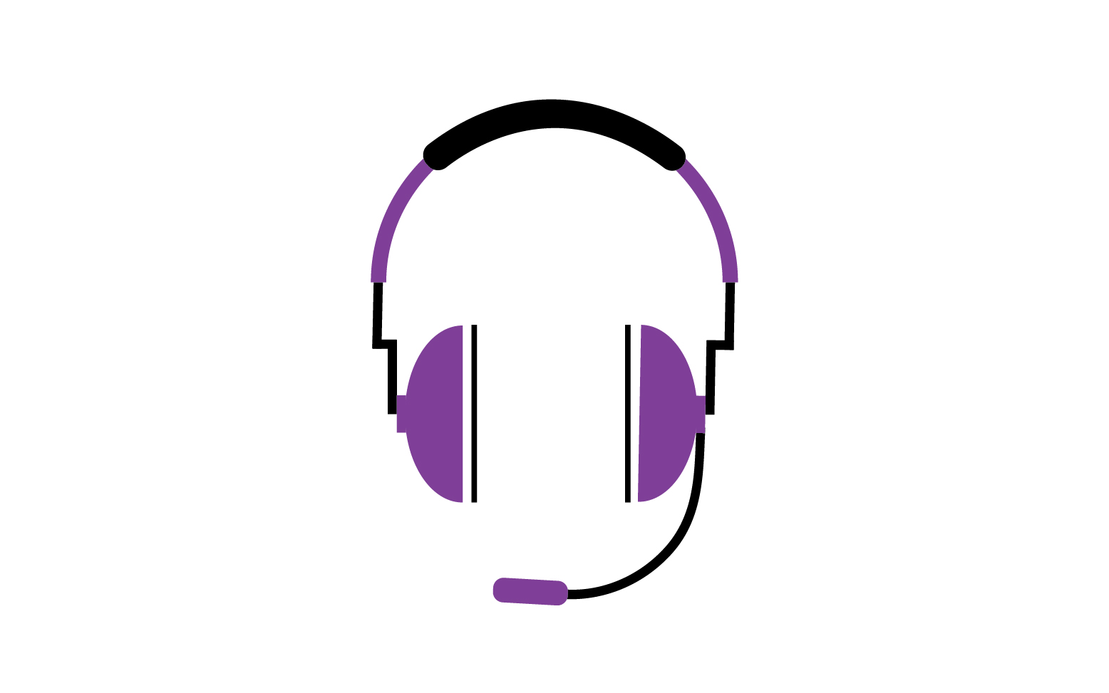 Headphone music podcast logo vector v28