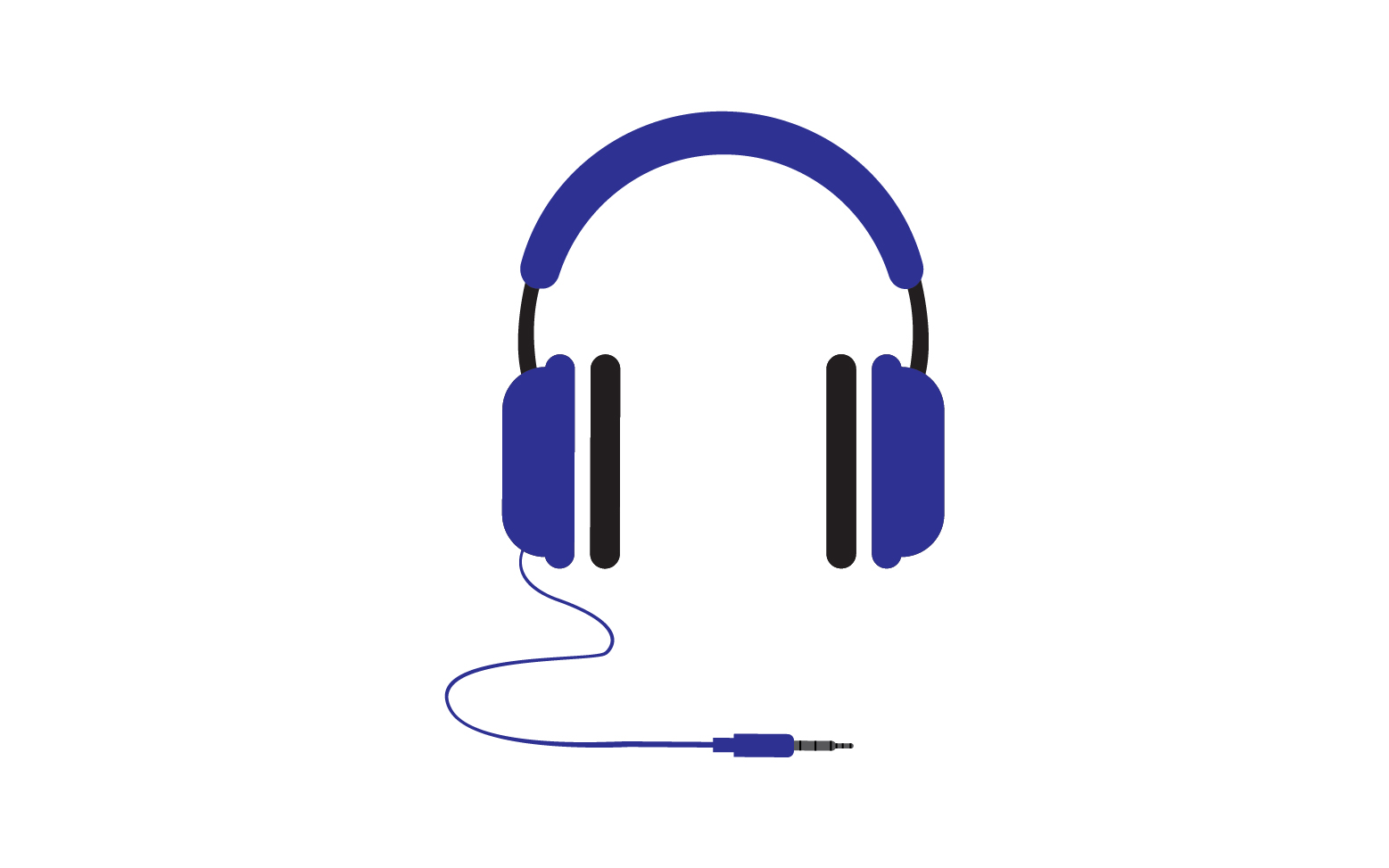 Headphone music podcast logo vector v35