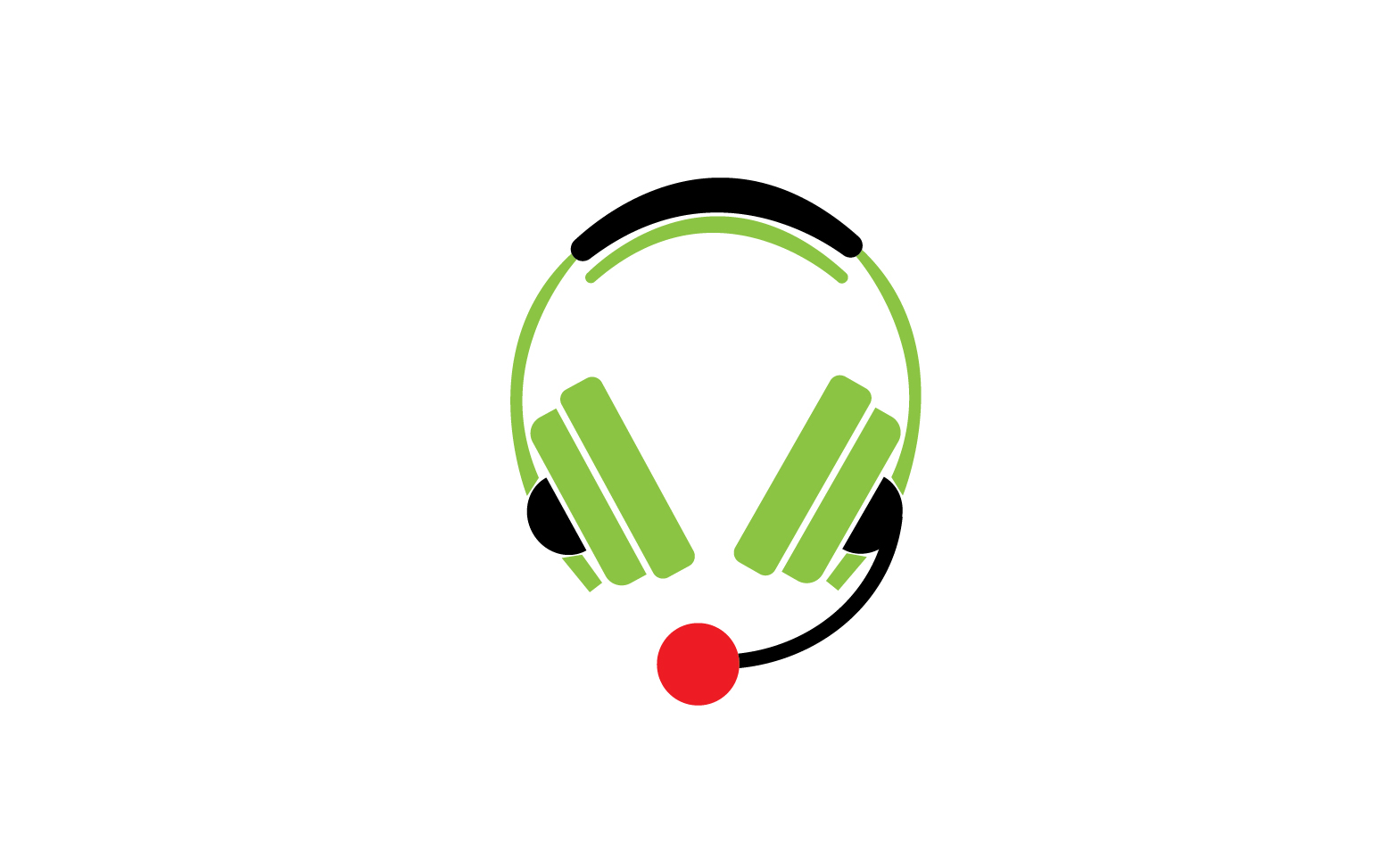 Headphone music podcast logo vector v32
