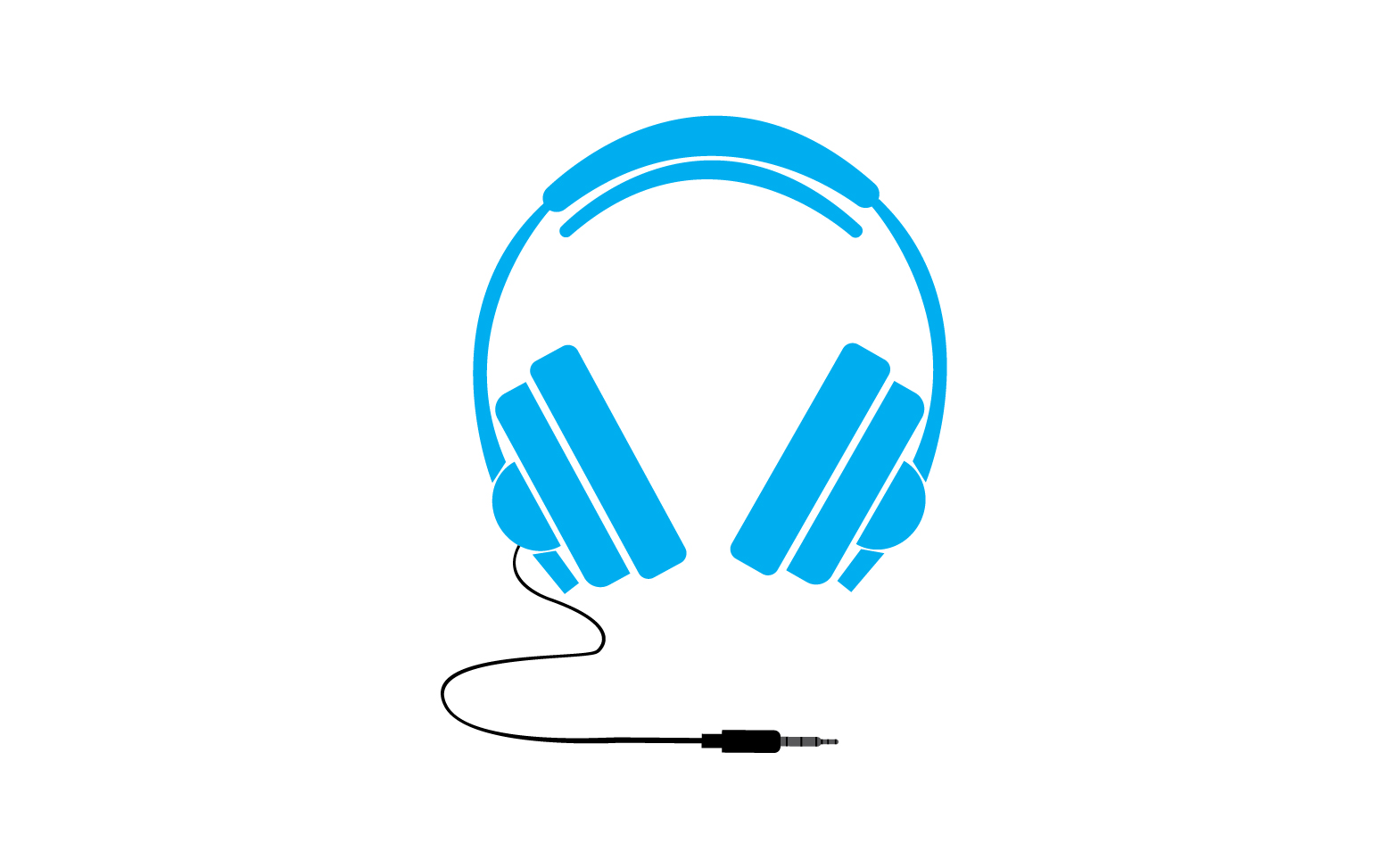 Headphone music podcast logo vector v38