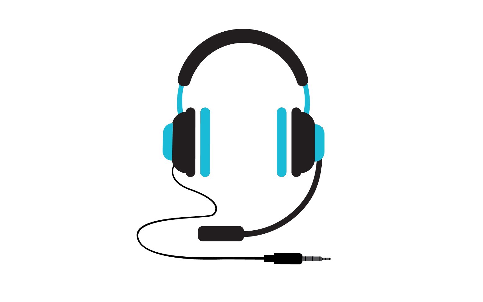 Headphone music podcast logo vector v42