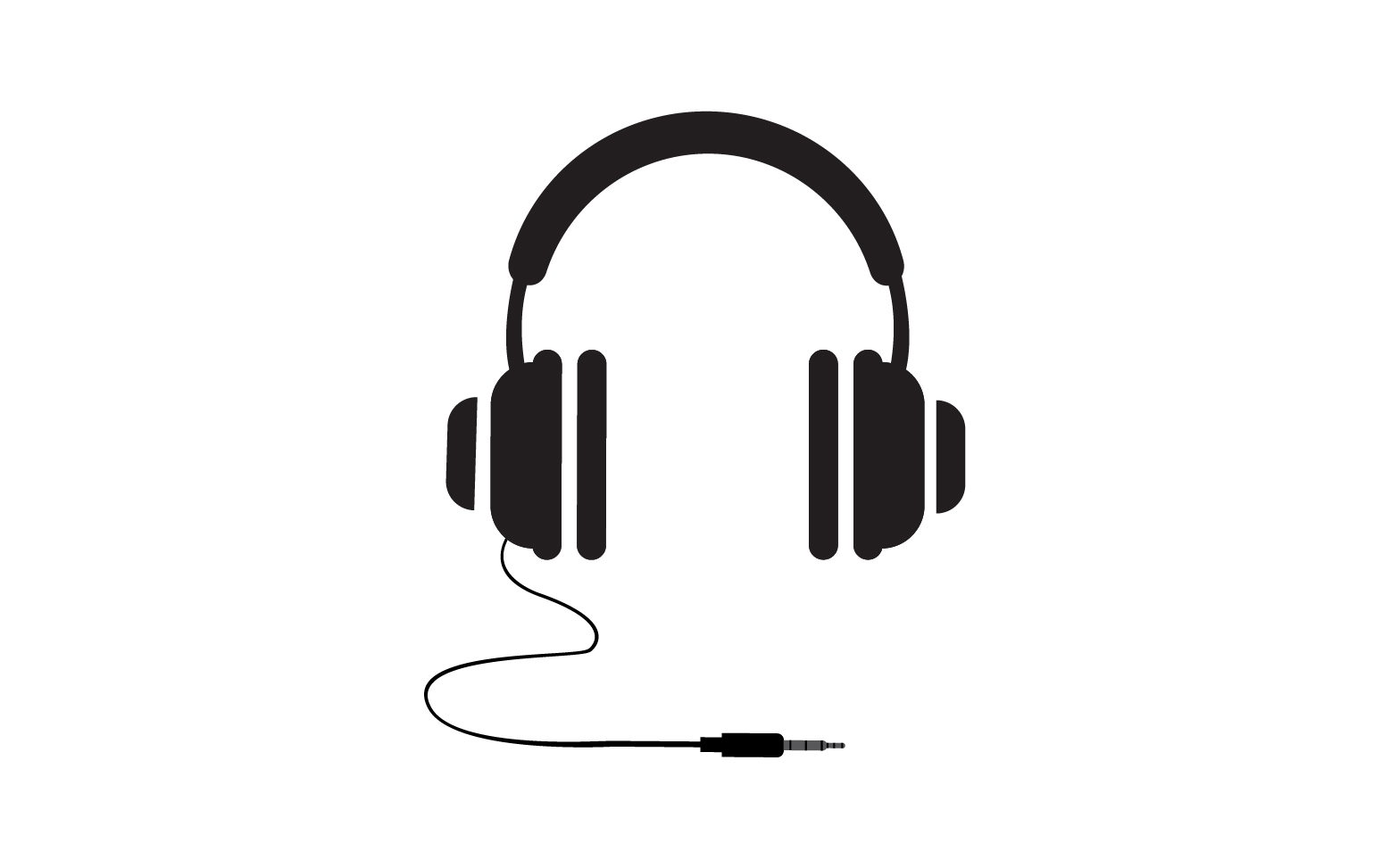 Headphone music podcast logo vector v34