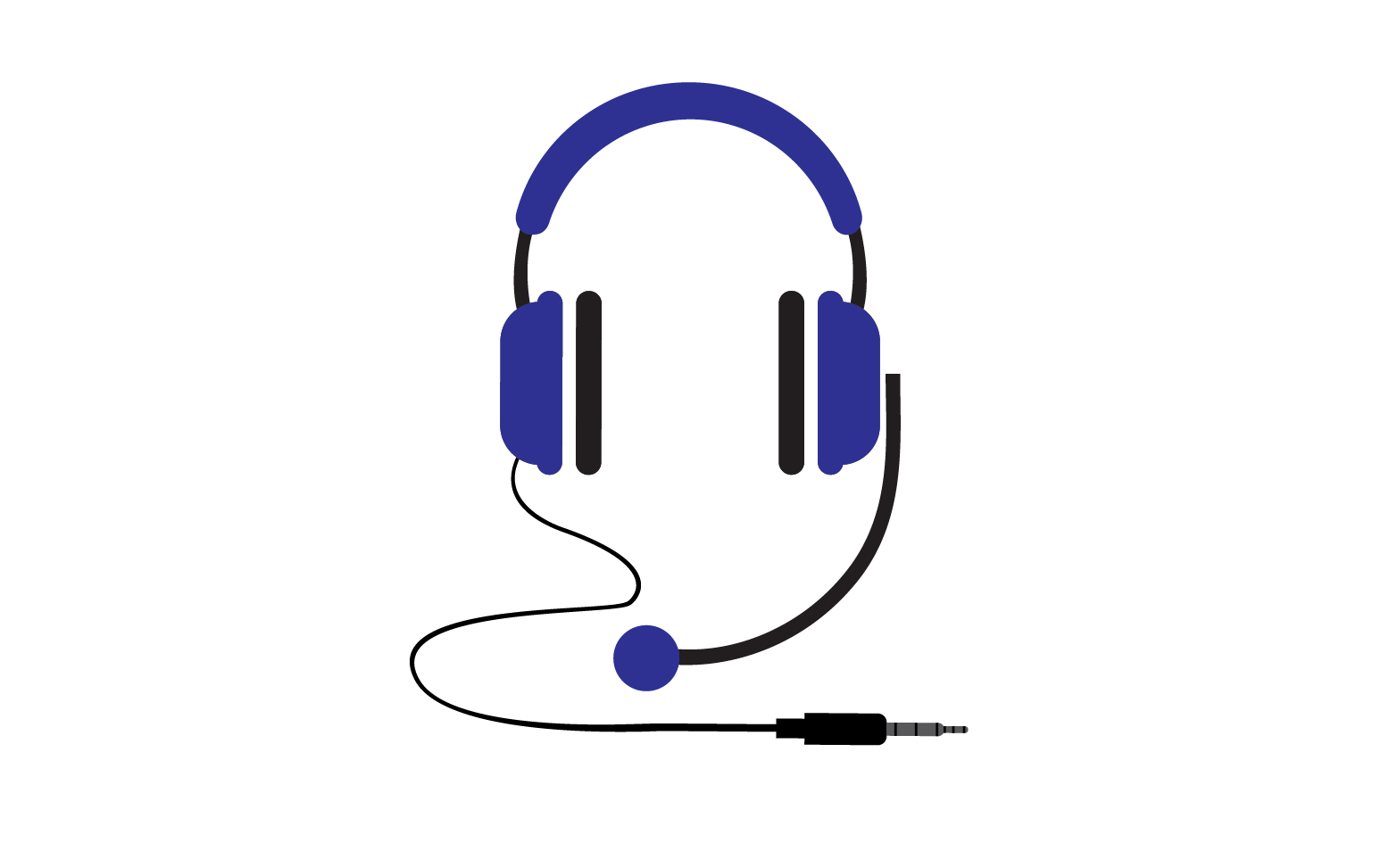 Headphone music podcast logo vector v46