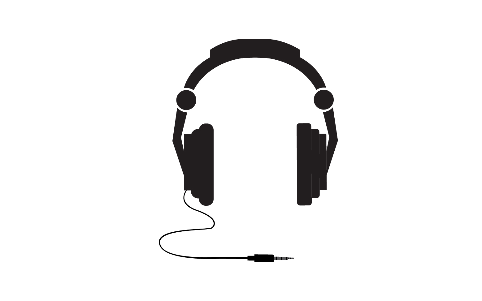 Headphone music podcast logo vector v40