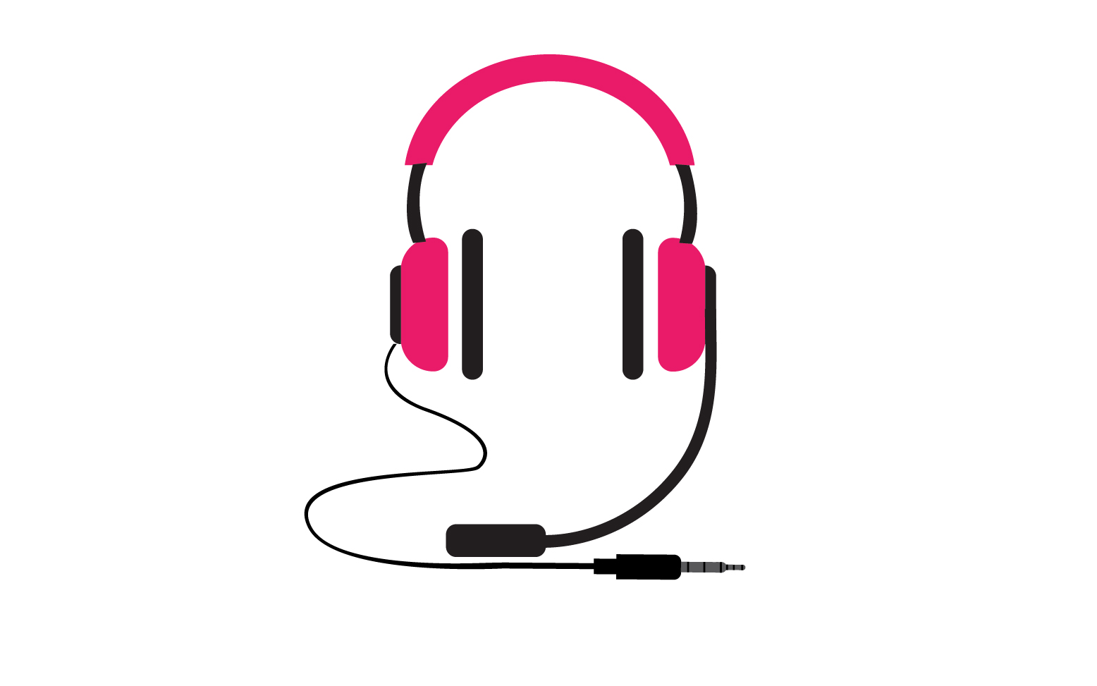 Headphone music podcast logo vector v47