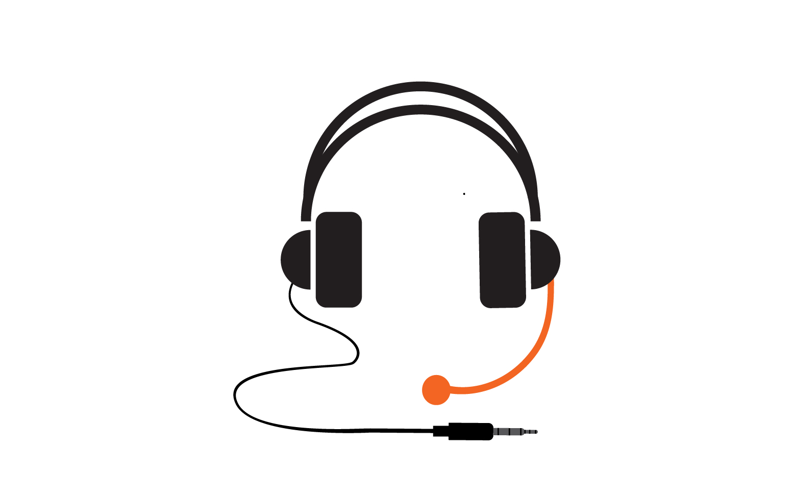 Headphone music podcast logo vector v54