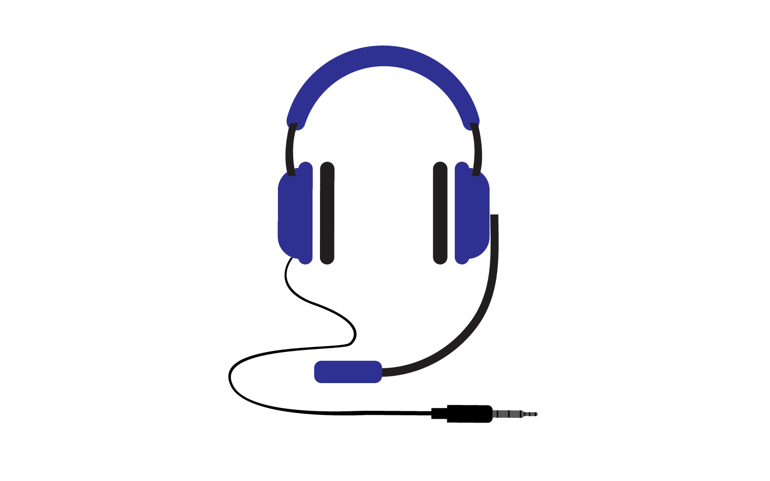 Headphone music podcast logo vector v45