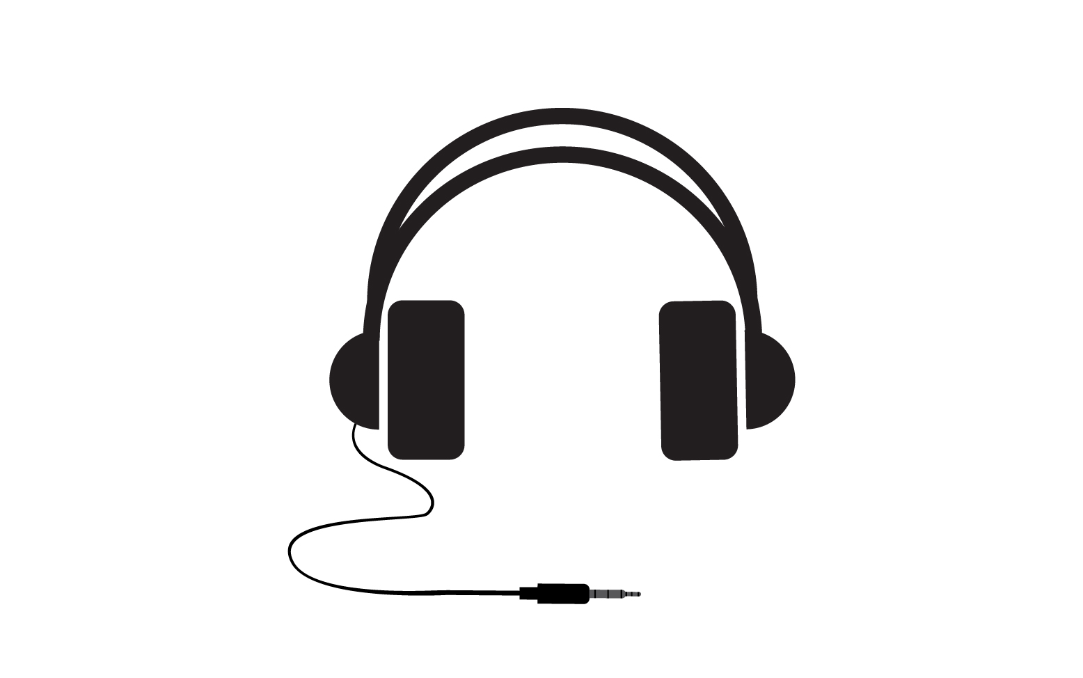 Headphone music podcast logo vector v55