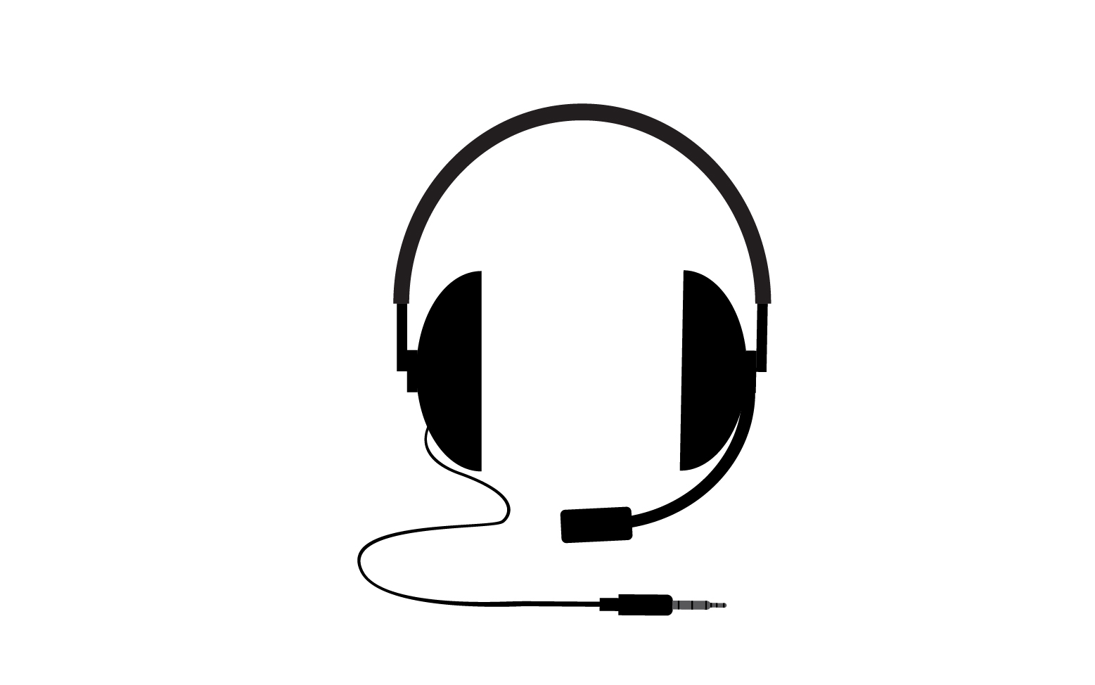Headphone music podcast logo vector v56