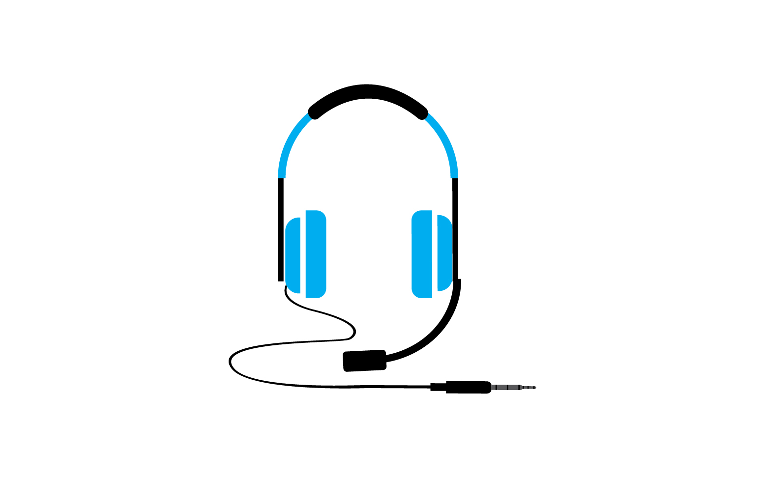 Headphone music podcast logo vector v62