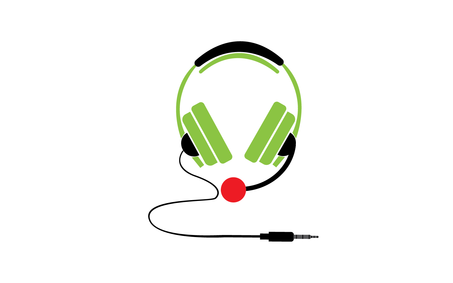 Headphone music podcast logo vector v64