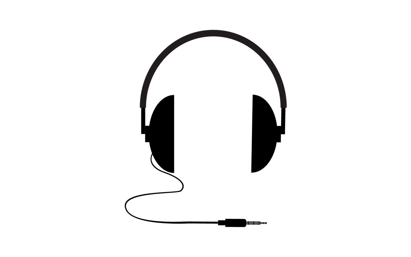 Headphone music podcast logo vector v57